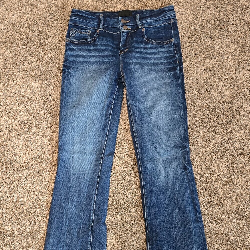 Womens Buckle Black Bootcut Jeans